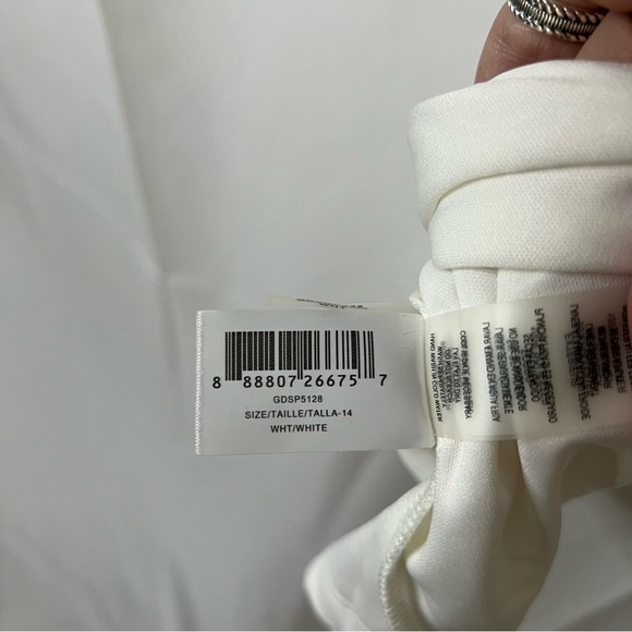 Women's GUESS One Shoulder Poly Dress w/Gold Chain Size 14 NWT's Asymmetrical - Picture 3 of 9